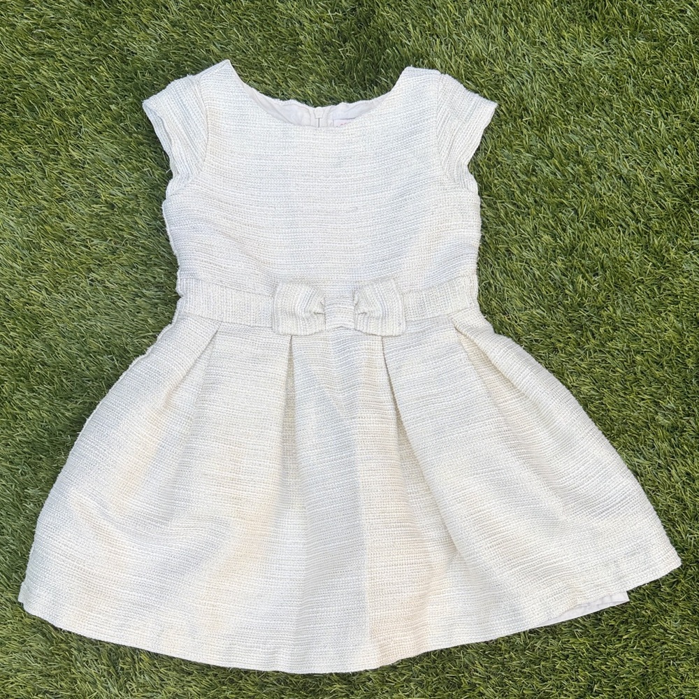 Elegant Cream with gold and silver sparkling details Girls 4T dress
